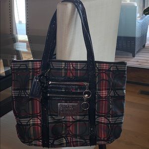 Coach Poppy plaid bag